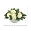 Hydrangeas and Magnolia Leaves Arranged in Decorative Vase