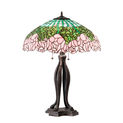 30" High Tiffany Cabbage Rose Table Lamp