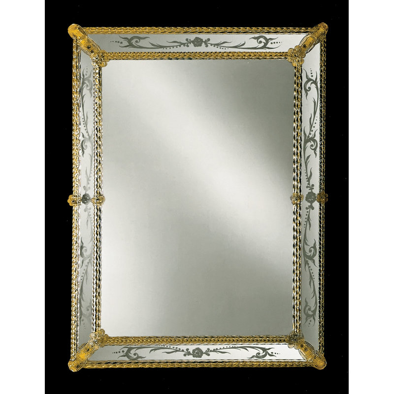 Traditional Venetian Accent Mirror, 36" x 28"