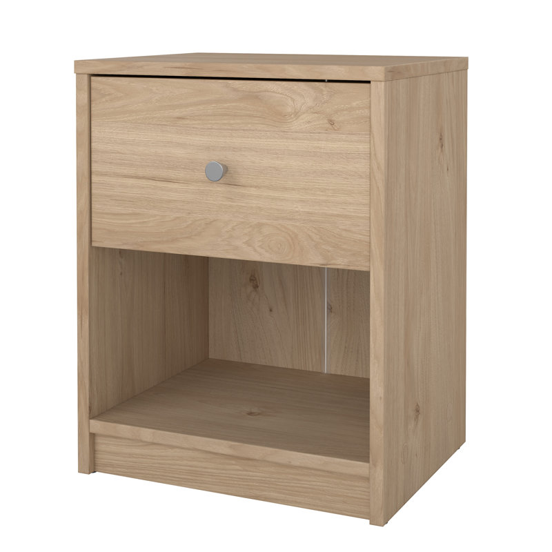 Clanton Small-Space 1 - Drawer Nightstand, Jackson Hickory