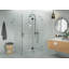 Halo 55 in. x 38 in. x 78 in. 90-degree Fully Frameless Glass Hinged Shower Enclosure-1076183689