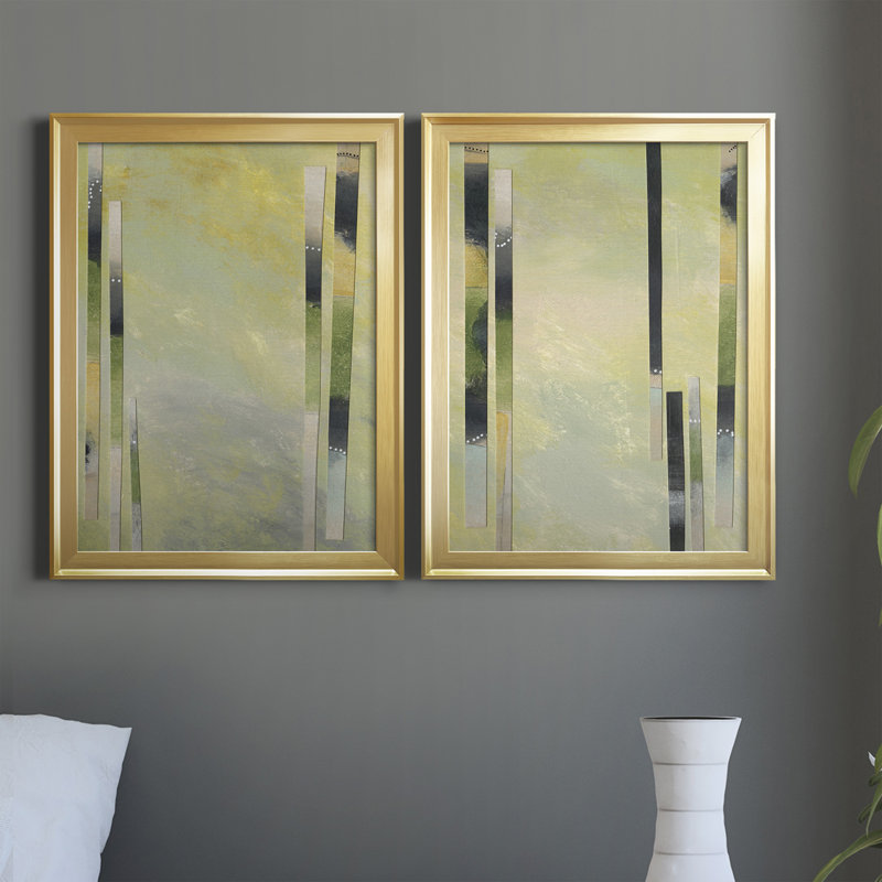 «Neutral Assemblage III», reproduction encadrée de qualité supérieure - prête à être accrochée, H 42,5 po x l 61 po x P 1 po