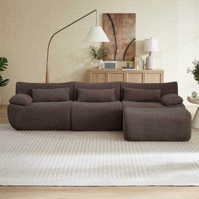 L Sofa, Cloud Boneless Couches For Living Room, Modern Modular Sectional Sofa, Oversized