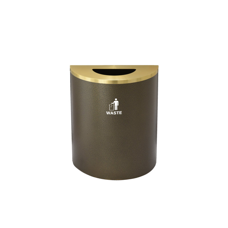 Poubelle, Filon bronze / laiton satiné, 29, H 28,5 po x l 24 po x P 12 po