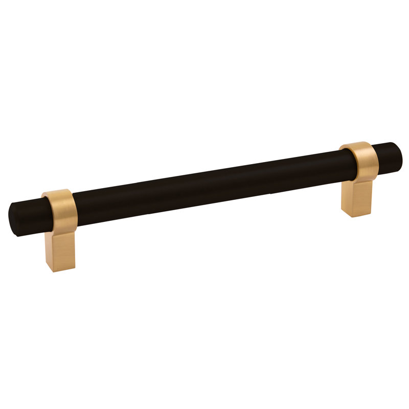Emery 5 1/16" Center to Center Bar Pull Multipack, Matte Black/Satin Gold