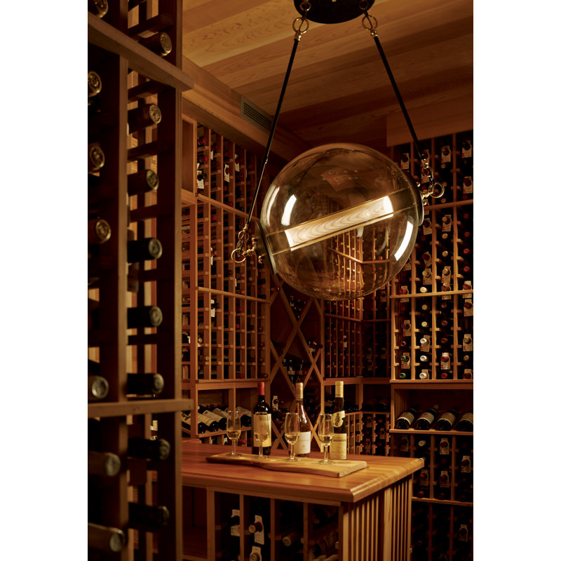 Otto 2 - Light Unique Globe Chandelier, Stainless Steel Mesh, 48.8" H x 28.4" W x 20" D