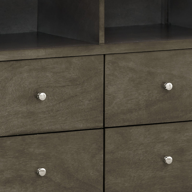 Commode télé stable et multifonctionnelle avec placages en bois véritable, idéale pour organiser et embellir la décoration intérieure
