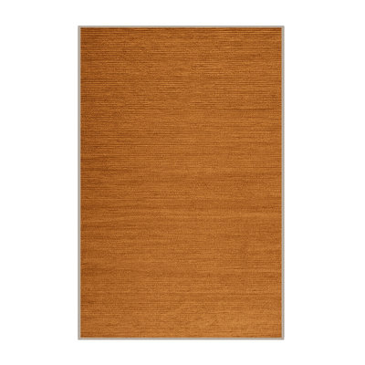 Machine Washable Solid Brown Area Rug