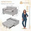 Causeuse avec lit escamotable pour le salon-129704922