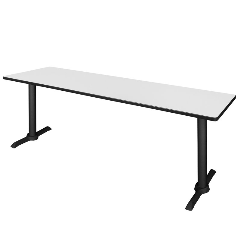 Regency Cain Steel T-Base Training Seminar Table, White, 29" H x 84" W x 24" D