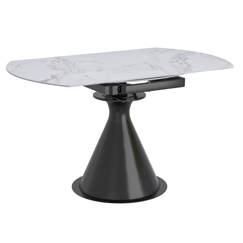 Table de salle à manger extensible Isaack, Blanc