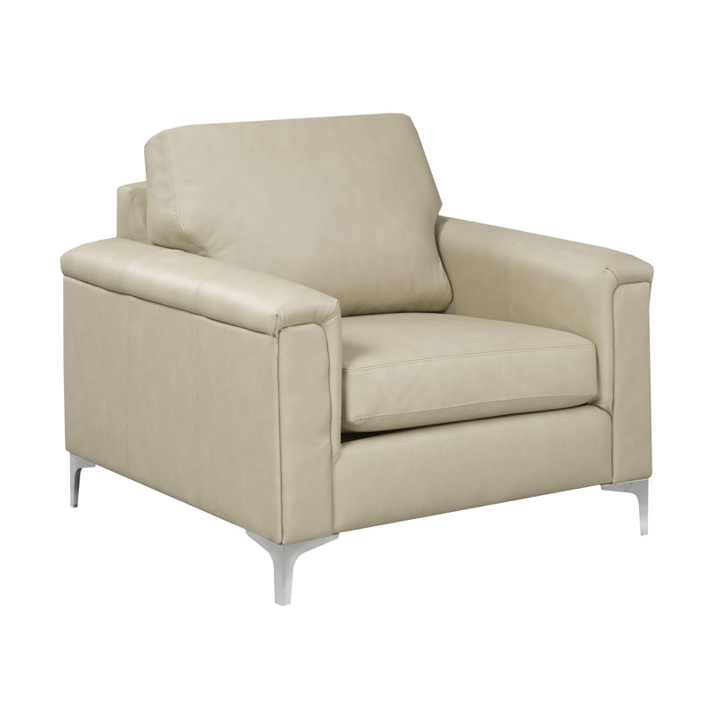 Fauteuil Karlysia, Similicuir beige