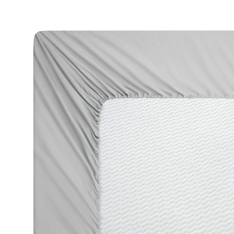 Drap-housse en rayonne élastique de toutes les saisons de Marina, Drap-housse grand, Argent