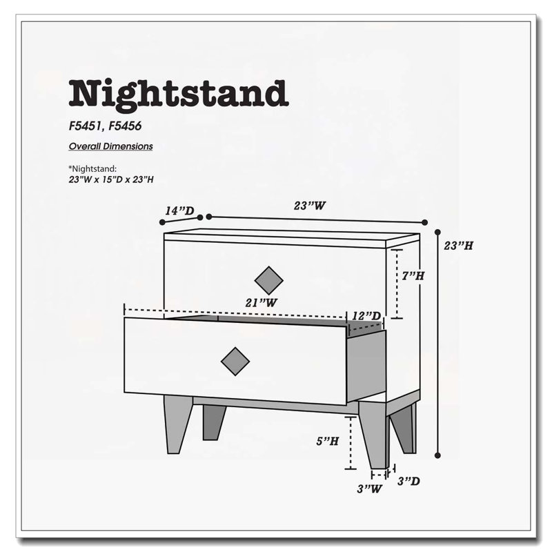 Nightstand with Storage Drawer, Light Brown