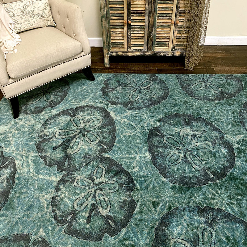 Aziz Abstract Indoor Rug, Rectangle 4' x 5'