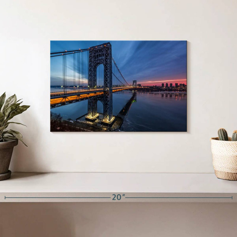 Lilie George Washington Bridge Daybreak, 8" H x 12" W