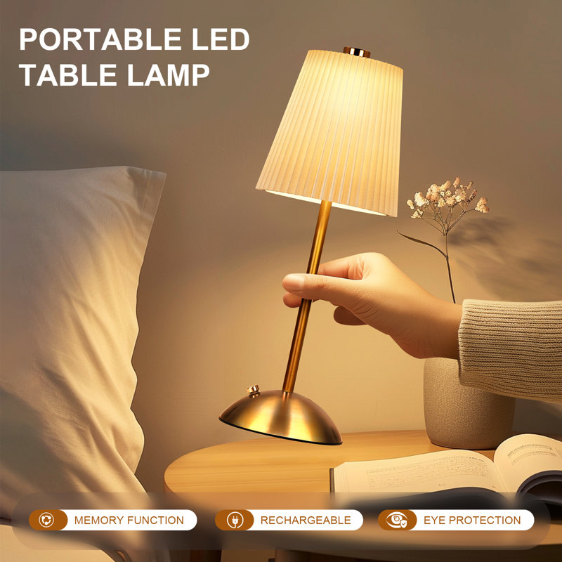 Lampe de table à intensité variable, à DEL, à contrôle tactile et sans fil pour table de salle à manger