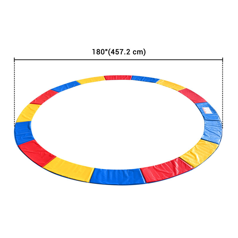 Yescom Universal Replacement Round Trampoline Safety Pad PVC EPE Foam Protection, Multicolor, 8.46" H x 168" W x 168" D