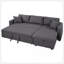 Canapé-lit modulaire rembourré avec espace de rangement et 2 coussins décoratifs Upholstery