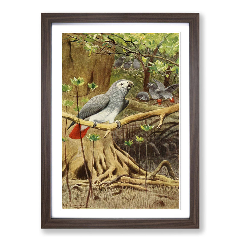 Single Picture Frame Painting, Walnut
