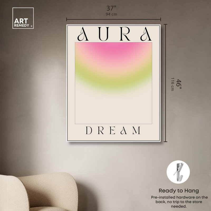 «Aura Dream» par Rosdorf Park, Cadre blanc, H 46 po x l 37 po