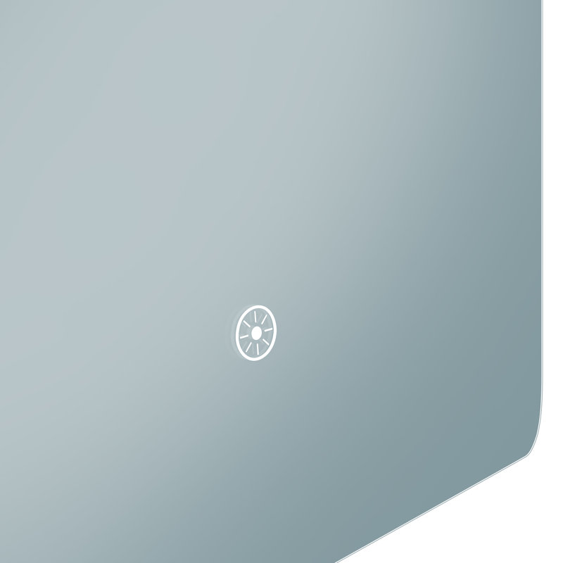 Florence Contemporary Lighted Mirror with Memory Dimmer and Defogger, 36" x 34"