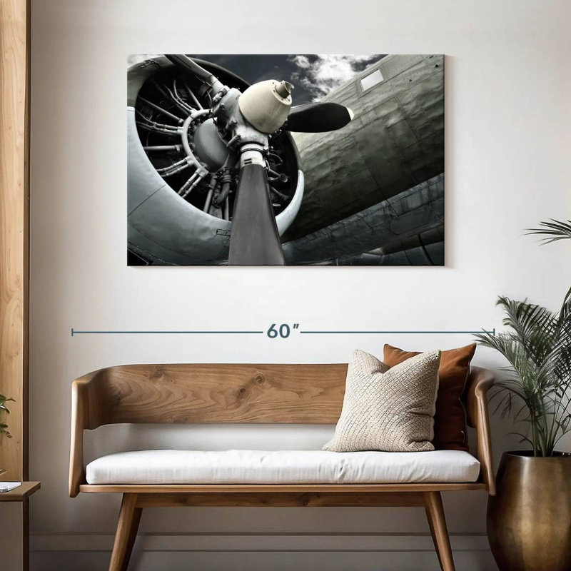 Mehar Black Propeller, 30" H x 45" W