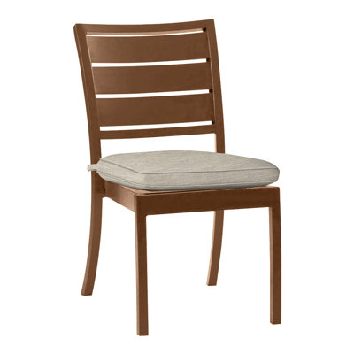 Chaise d'appoint en aluminium Charleston - chêne
