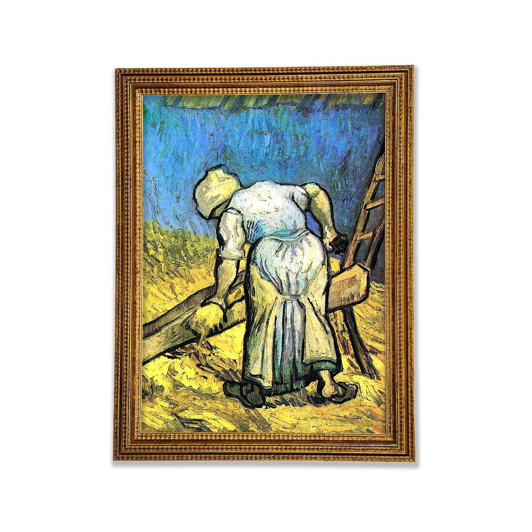 Van Gogh Ein Bauer mäht Heu - Einzelner Bilderrahmen Kunstdrucke