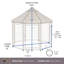 Enclos modulaire pour chien de 90 cm avec auvent – ​​Abris intérieur, extérieur et portable pour animaux de compagnie-69682209-69682210
