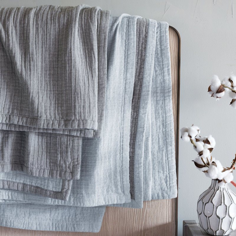 Cisero Matelasse Coverlet In Blue