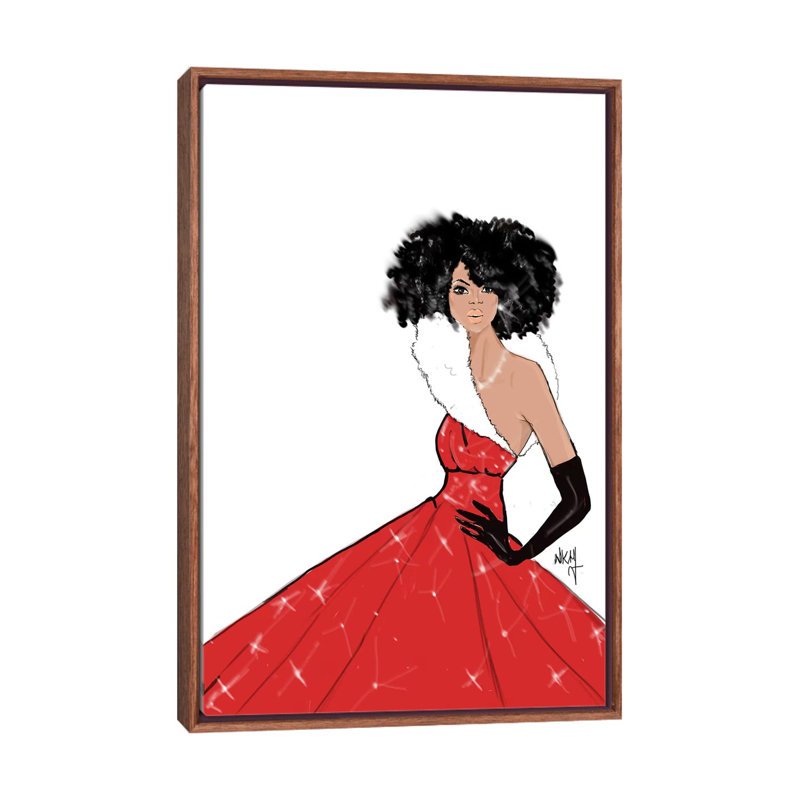 Xmas 1 Piece Wall Art on Canvas, 101.6 cm H x 66.04 cm W, Classic Brown Wood Framed