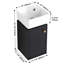 Meuble-lavabo compact avec lavabo, 12 po x 12 po x 24,1 po, fixation murale, châtaignier noir, meuble-lavabo d'apparence élégante, pour humidité