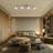 4-Light Track Light, Brushed Nickel Fixed Track Rail with Cylinder Head and Gu10 Bulb