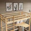 Muskoka Single (3') Bed Frames High Sleeper Loft Bed with Built-in-Desk-144748766