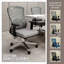 Chaise de bureau ergonomique avec appui-tête Mithu-1274054978