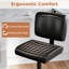 Swivel Upholstered Adjustable Height Bar Stool