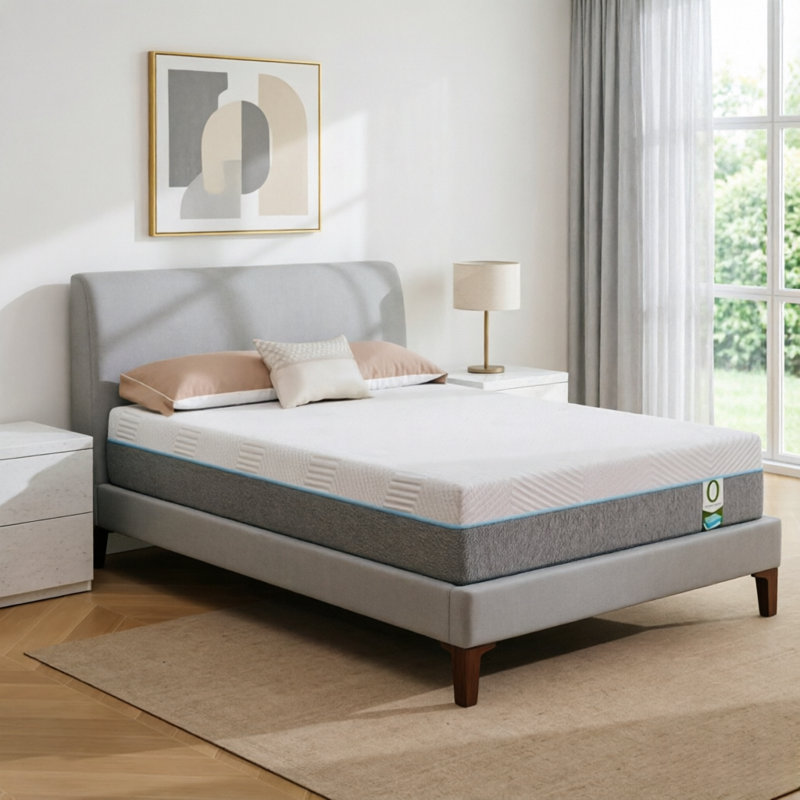 Matelas en mousse viscoélastique gélifiée 12 "pour soulager les maux de dos Certifié Certipur-US, Grand lit