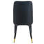 Élégant siège en polyuréthane blanc et noir de 2 pieds dorés pour une salle à manger avec chaises modernes et métal doré-1128513101-1128513096-1128513093