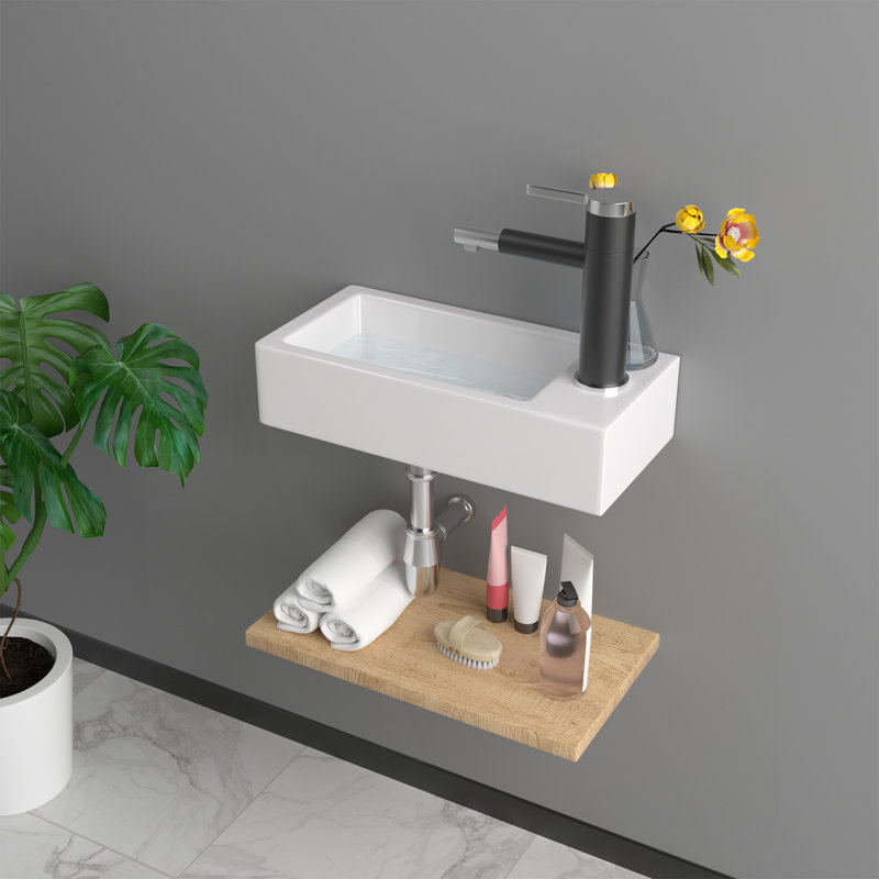 Lavabo de salle de bain mural Leceyo