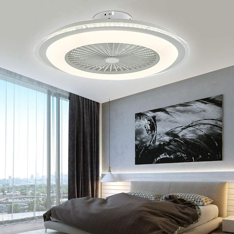 Vikaash 23" Ceiling Fan with LED Lights, White