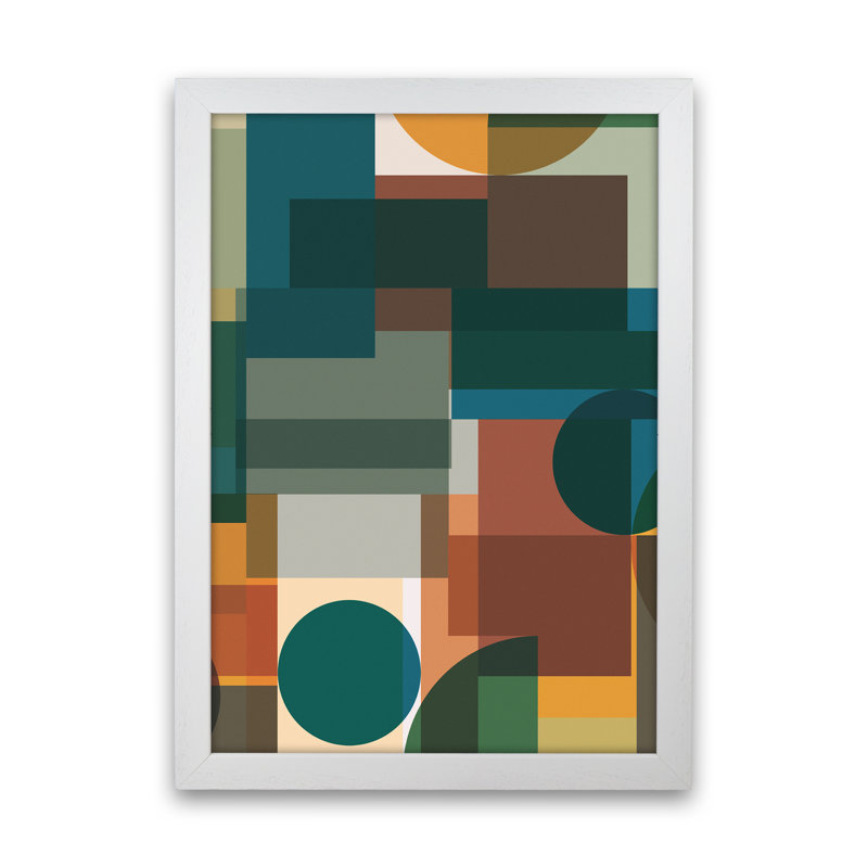Abstract Pair Set A - Print, White Frame, 42cm H x 30cm W x 3cm D