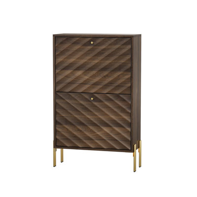 Armoire à chaussures 23,6 pouces en noyer