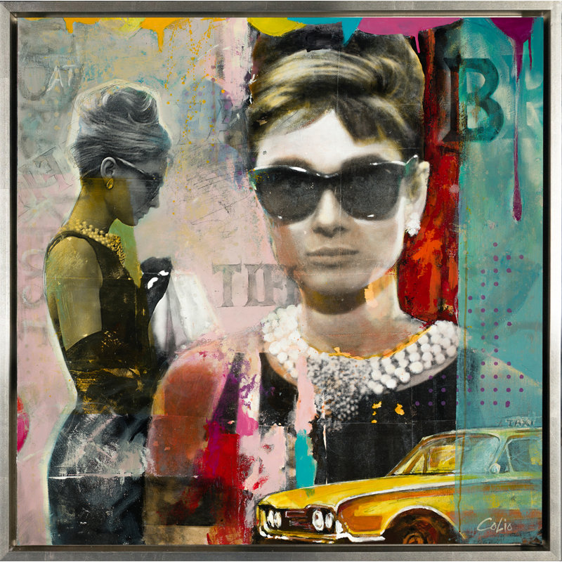 «Breakfast at Tiffany's» par Colio - cadre flottant, impression sur toile