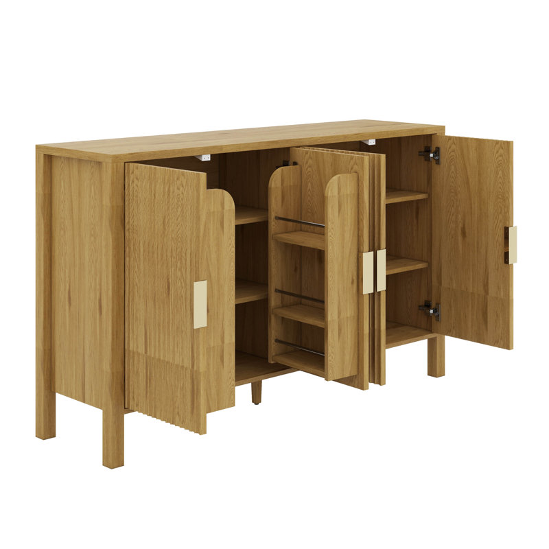 Armoire de rangement à rayures Modern Modern, Naturel
