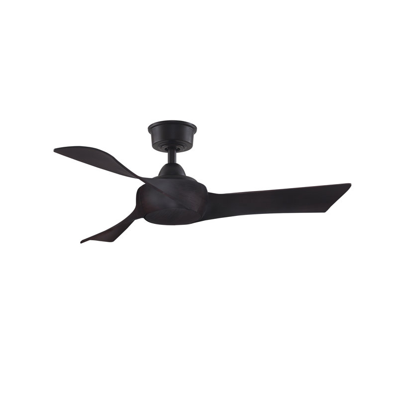 Wrap Custom 44 inch Indoor/Outdoor Ceiling Fan - Dark Bronze with Dark Walnut blades, Dark Walnut, Dark Bronze