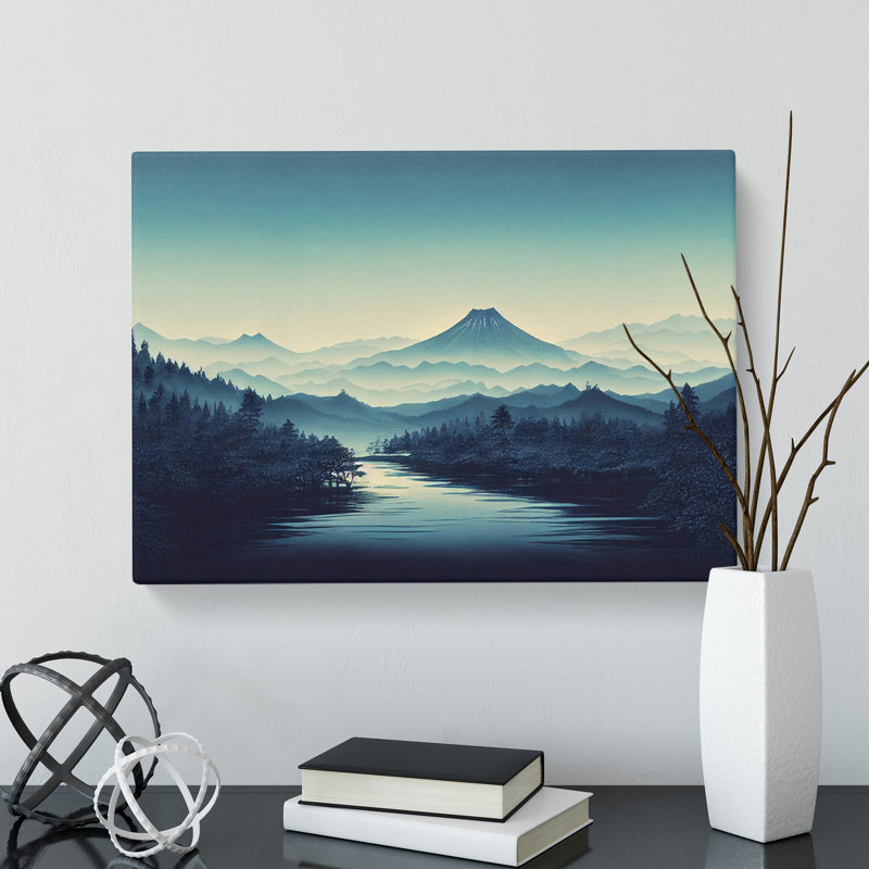 Japanese Forest Mountains - Wrapped Canvas, 50cm H x 76cm W x 3cm D