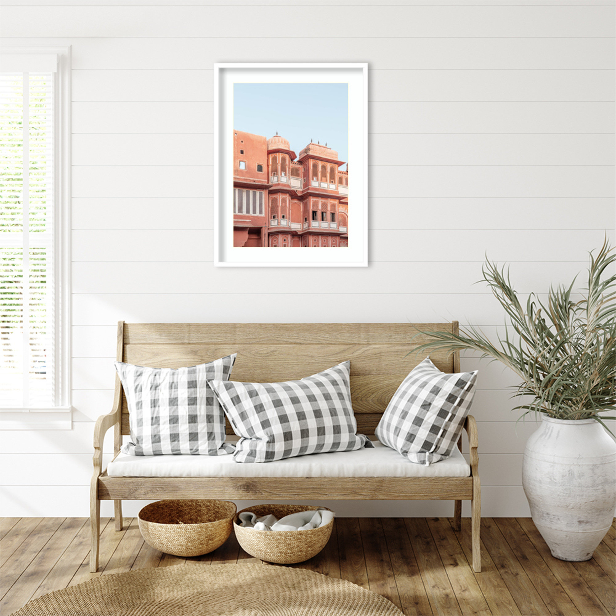 Palace by Shot by Clint Wood Framed Wall Art Print, 33" H x 25" W, White
