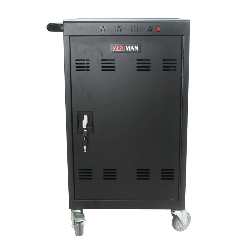 Mobile Charging Cart and Cabinet for Tablets Laptops 35-Device (B30PLUS), Black