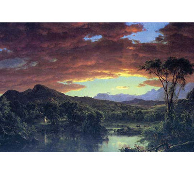 " A Rural Home " by Frederic Edwin Church